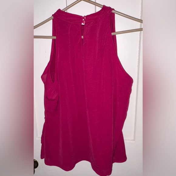 Y2K Chiffon Layered Fuchsia Top size Petite XL - Picture 5 of 7